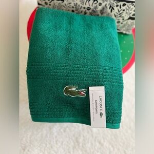Lacoste Logo Bath Towel, 100% Cotton 30"x52"